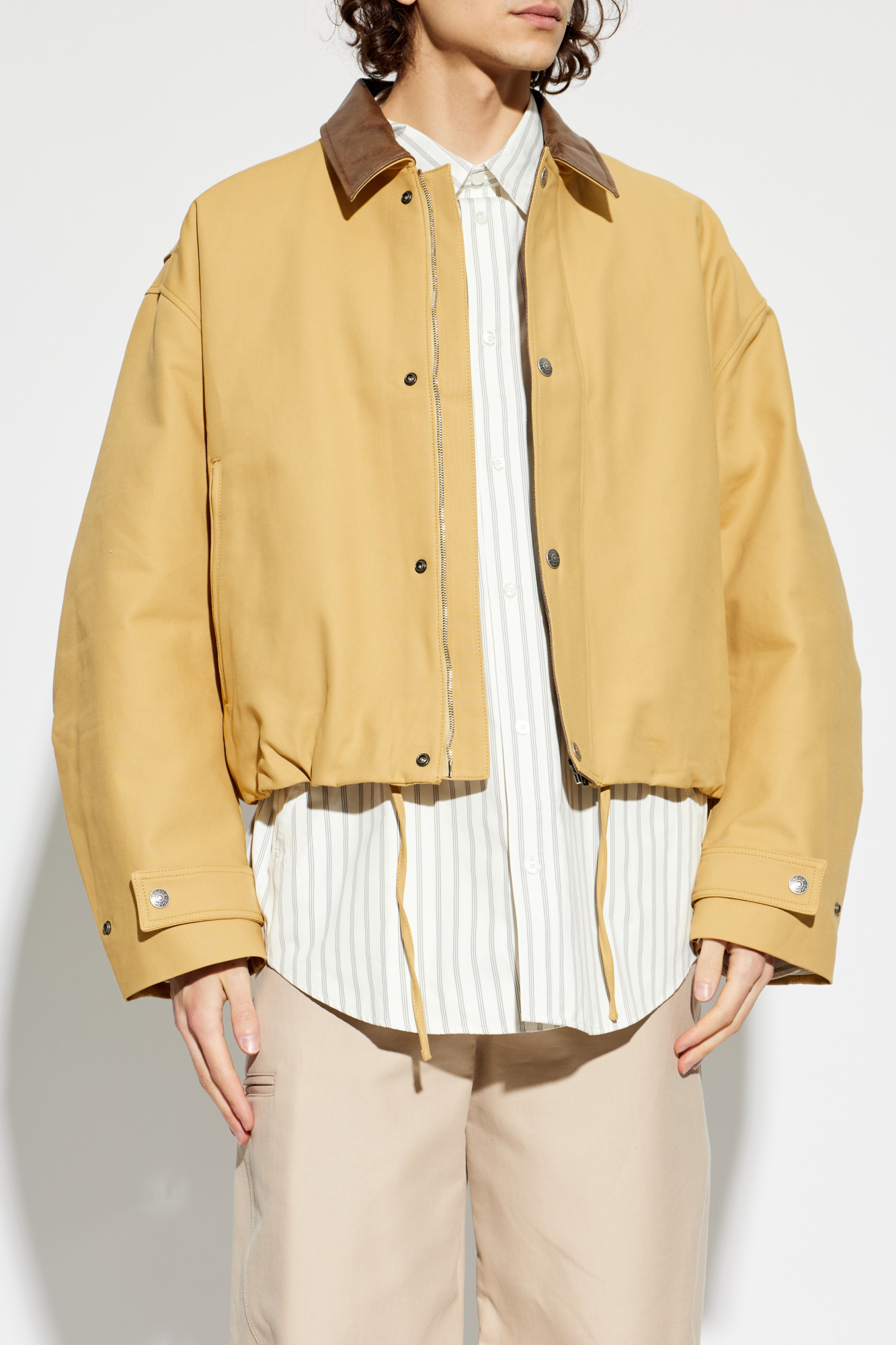 Acne Studios Insulated jacket with leather collar | Men's | Vitkac